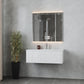 Legno 42" Alabaster White Bathroom Vanity with Matte White VIVA Stone Solid Surface Countertop