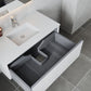 Legno 42" Alabaster White Bathroom Vanity with Matte White VIVA Stone Solid Surface Countertop