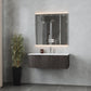 Legno 42" Carbon Oak Bathroom Vanity with Matte White VIVA Stone Solid Surface Countertop