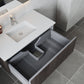 Legno 42" Carbon Oak Bathroom Vanity with Matte White VIVA Stone Solid Surface Countertop