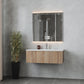 Legno 42" Weathered Grey Bathroom Vanity with Matte White VIVA Stone Solid Surface Countertop