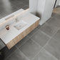 Legno 60" Weathered Grey Single Sink Bathroom Vanity with Matte White VIVA Stone Solid Surface Countertop