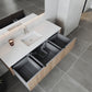 Legno 60" Weathered Grey Single Sink Bathroom Vanity with Matte White VIVA Stone Solid Surface Countertop