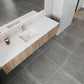 Legno 72" Weathered Grey Single Sink Bathroom Vanity with Matte White VIVA Stone Solid Surface Countertop