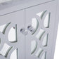 Mediterraneo 24" White Bathroom Vanity with Matte White VIVA Stone Solid Surface Countertop