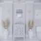 Mediterraneo 24" White Bathroom Vanity with White Carrara Marble Countertop