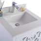 Mediterraneo 24" White Bathroom Vanity with White Quartz Countertop