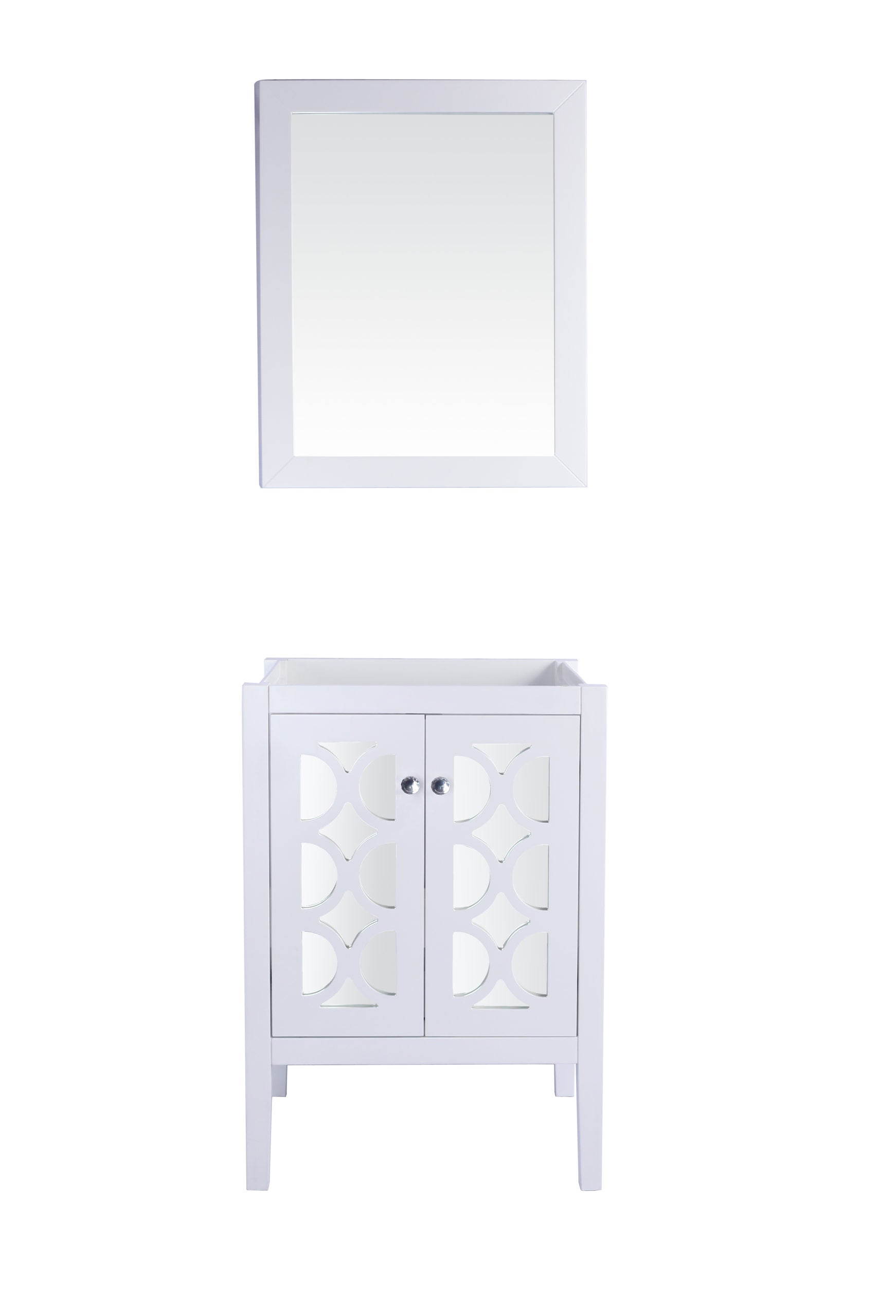 Mediterraneo 24" White Bathroom Vanity Cabinet