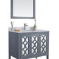 Mediterraneo 36" Grey Bathroom Vanity with White Quartz Countertop