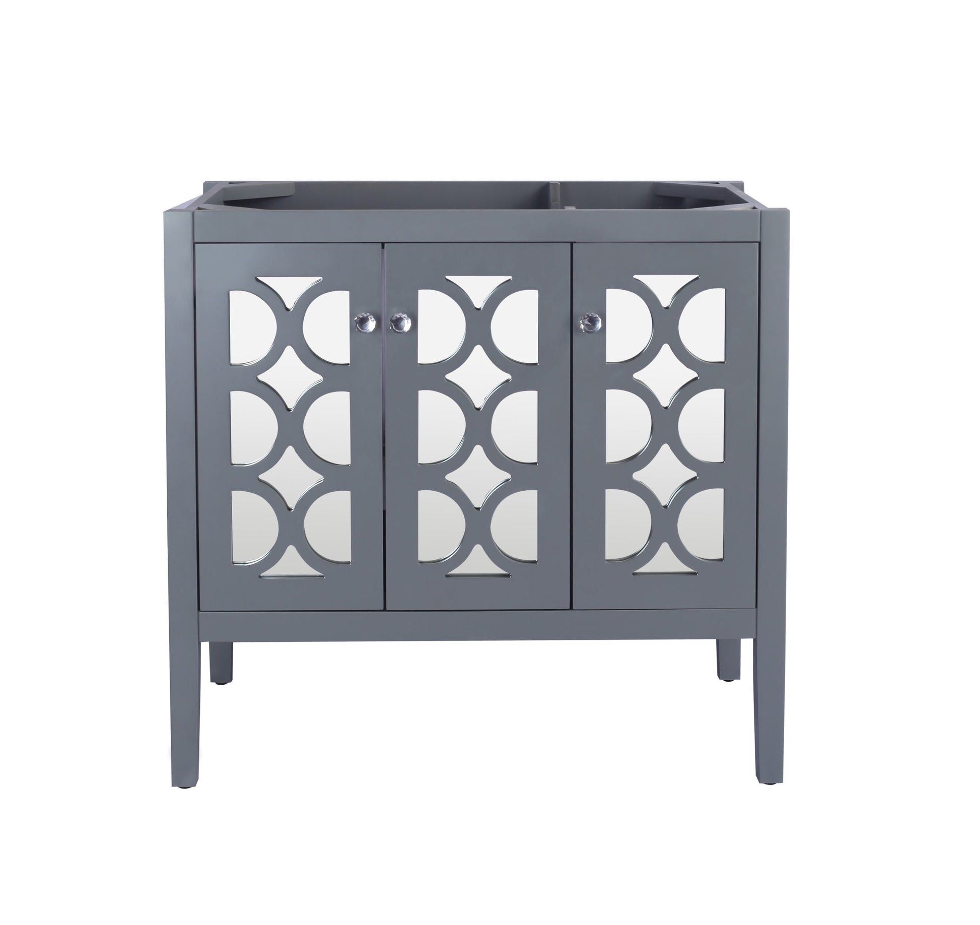 Mediterraneo 36" Grey Bathroom Vanity Cabinet