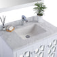 Mediterraneo 36" White Bathroom Vanity with White Carrara Marble Countertop