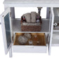 Mediterraneo 36" White Bathroom Vanity with White Carrara Marble Countertop