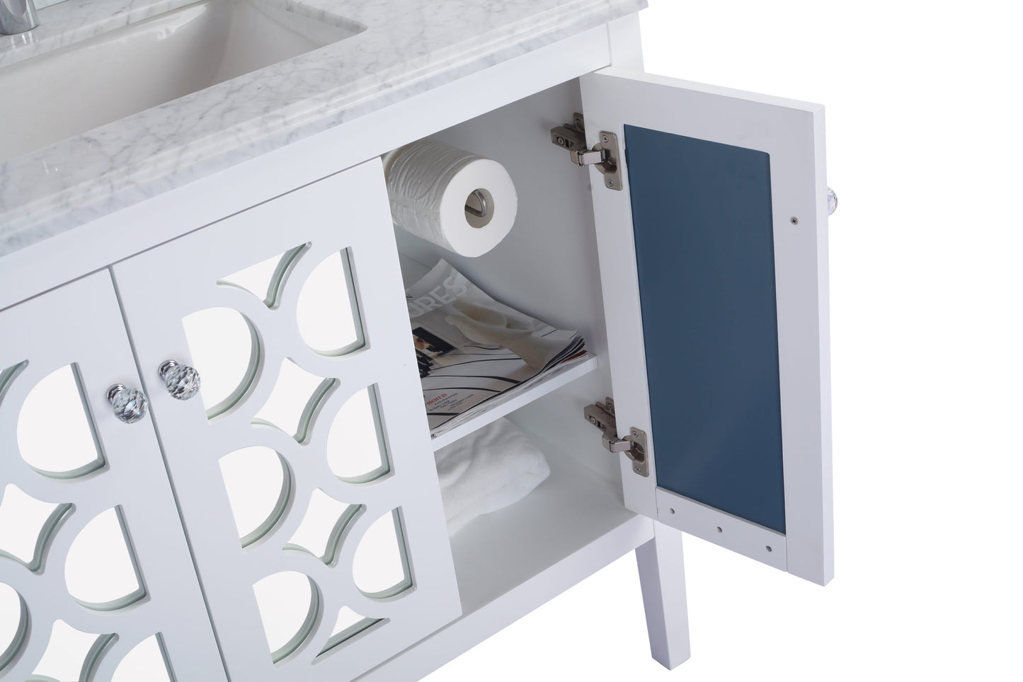 Mediterraneo 36" White Bathroom Vanity Cabinet