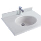 Forever 30" Single Hole Pure White Phoenix Stone Countertop with Oval Ceramic Sink