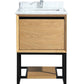 Alto 24" California White Oak Bathroom Vanity with White Carrara Marble Countertop