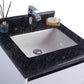 Alto 24" White Bathroom Vanity with Black Wood Marble Countertop