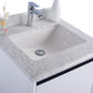 Alto 24" White Bathroom Vanity with White Carrara Marble Countertop