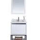 Alto 24" White Bathroom Vanity with White Quartz Countertop