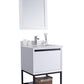 Alto 24" White Bathroom Vanity with White Quartz Countertop