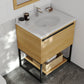 Alto 30" California White Oak Bathroom Vanity with Pure White Phoenix Stone Countertop