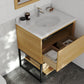 Alto 30" California White Oak Bathroom Vanity with Pure White Phoenix Stone Countertop