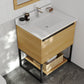 Alto 30" California White Oak Bathroom Vanity with White Quartz Countertop