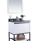 Alto 30" White Bathroom Vanity with Black Wood Marble Countertop