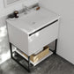 Alto 30" White Bathroom Vanity with Matte White VIVA Stone Solid Surface Countertop