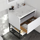 Alto 30" White Bathroom Vanity with White Carrara Marble Countertop