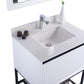 Alto 30" White Bathroom Vanity with White Quartz Countertop