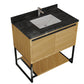 Alto 36" California White Oak Bathroom Vanity with Black Wood Marble Countertop