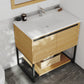 Alto 36" California White Oak Bathroom Vanity with Matte White VIVA Stone Solid Surface Countertop