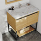 Alto 36" California White Oak Bathroom Vanity with White Carrara Marble Countertop