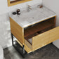 Alto 36" California White Oak Bathroom Vanity with White Carrara Marble Countertop