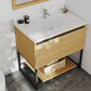 Alto 36" California White Oak Bathroom Vanity with White Quartz Countertop