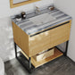 Alto 36" California White Oak Bathroom Vanity with White Stripes Marble Countertop