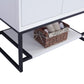 Alto 36" White Bathroom Vanity with Black Wood Marble Countertop