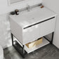 Alto 36" White Bathroom Vanity with Matte White VIVA Stone Solid Surface Countertop