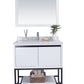 Alto 36" White Bathroom Vanity with White Carrara Marble Countertop