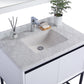 Alto 36" White Bathroom Vanity with White Carrara Marble Countertop