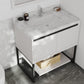 Alto 36" White Bathroom Vanity with White Carrara Marble Countertop