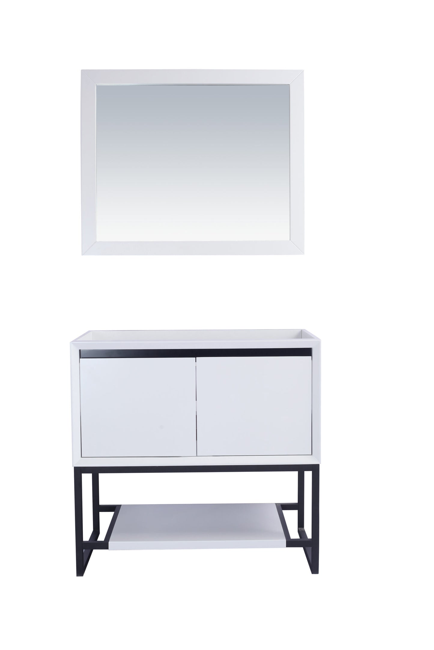 Alto 36" White Bathroom Vanity Cabinet