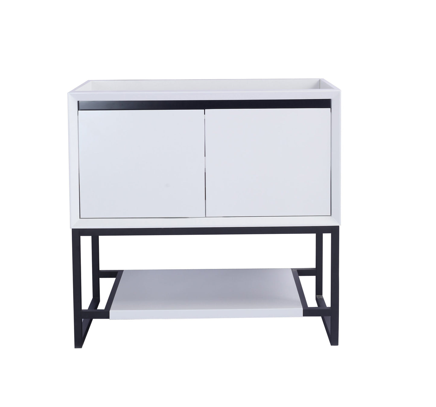 Alto 36" White Bathroom Vanity Cabinet