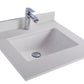 Forever 24" Single Hole White Quartz Countertop with Rectangular Ceramic Sink