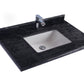 Forever 36" Single Hole Black Wood Marble Countertop with Rectangular Ceramic Sink