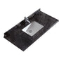 Forever 48" Single Hole Black Wood Marble Countertop with Rectangular Ceramic Sink