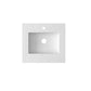 Forever VIVA Stone 24" Matte White Solid Surface Countertop with Integrated Sink