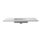 Forever VIVA Stone 42" Matte White Solid Surface Countertop with Integrated Sink