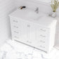 Forever VIVA Stone 48" Matte White Solid Surface Countertop with Integrated Sink