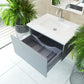 Vitri 30" Fossil Grey Bathroom Vanity with VIVA Stone Matte White Solid Surface Countertop